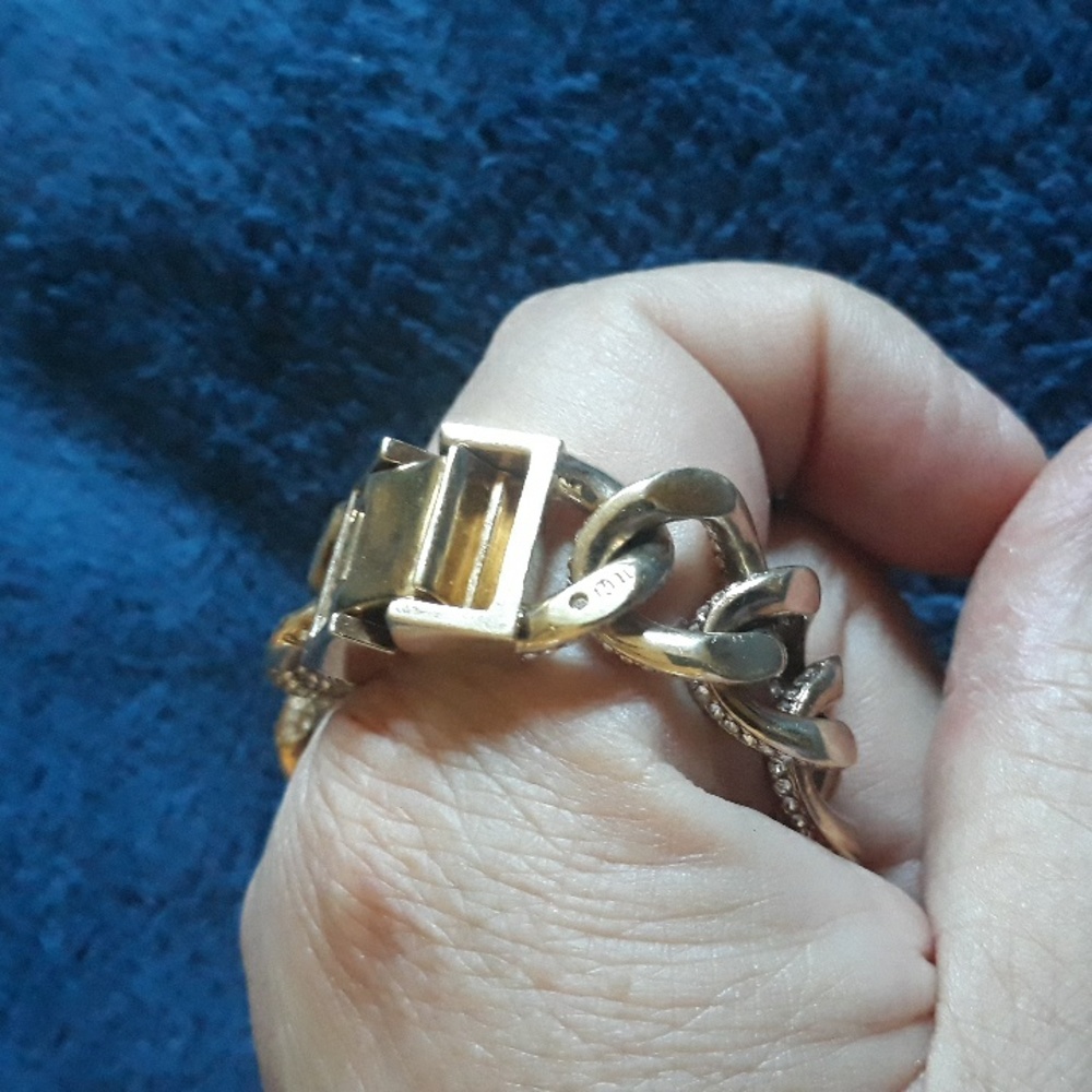 Nadri Bracelet Pave Crystals Authentic 7.5 long. Trendy Links HTF! - Picture 16 of 16